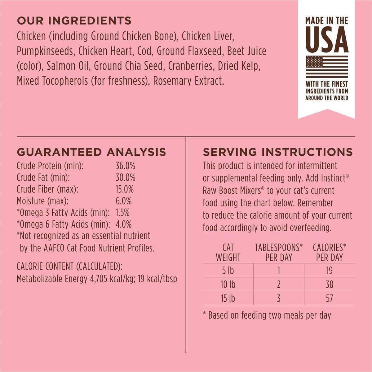 Freeze-Dried Raw Grain-Free Skin & Coat Cat Food Topper A3635