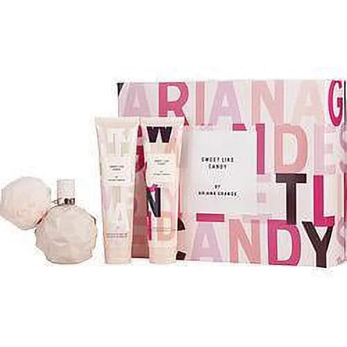 3 Pc 3.4 oz EDP Spray Body Souffle Bath Shower Gel Gift Set H4570