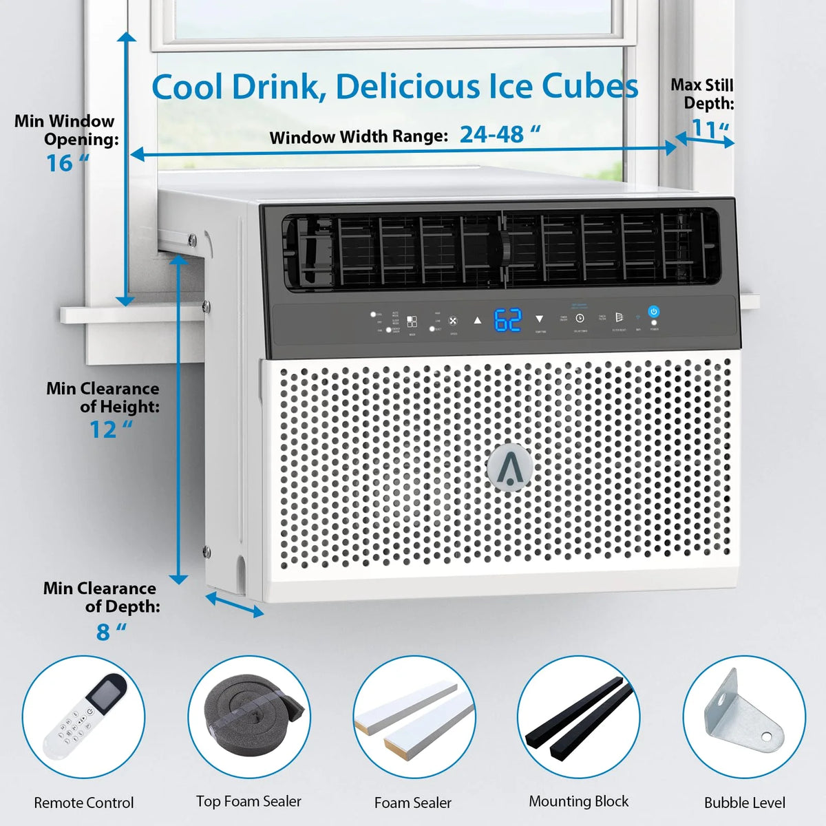 6000 BTU Window Air Conditioner with Remote Control I5415