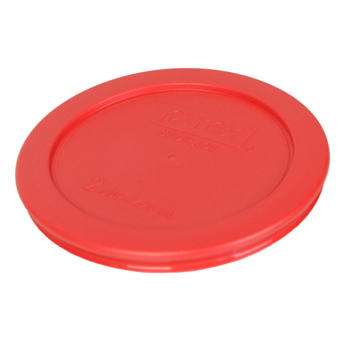 2-Cup Glass Food Storage Bowls with Red Plastic Lids Q779377
