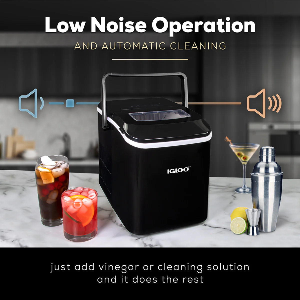 Black Portable Countertop Ice Maker W22929