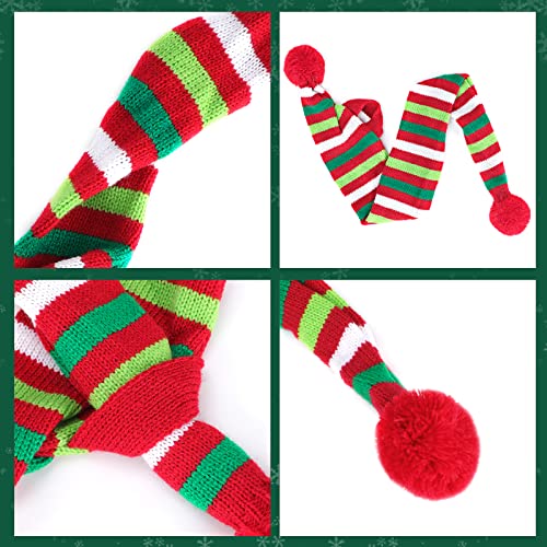 Dog Christmas Antlers Headband and Striped Scarf Set W352905