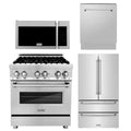 30 in. Dual Fuel Range, Over-the-Range Microwave, 3 Rack Dishwasher, Refrigerator O72240