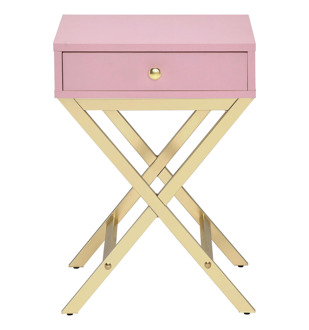 Pink & Gold Side Table U445