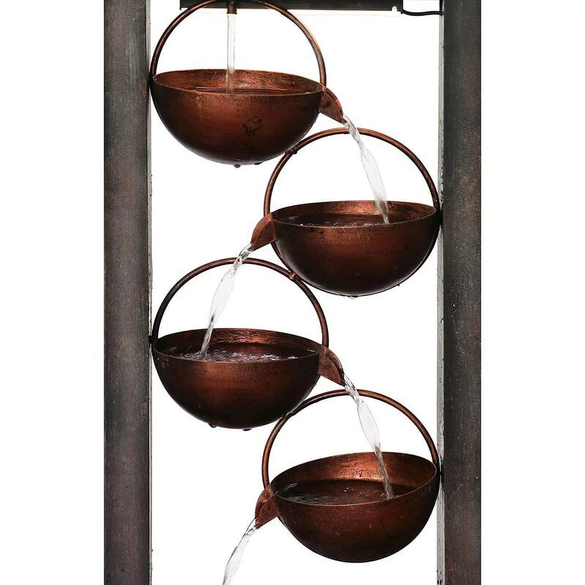 4-Tier Polyresin Floor Standing Water Fountain with LED Lighting A96013