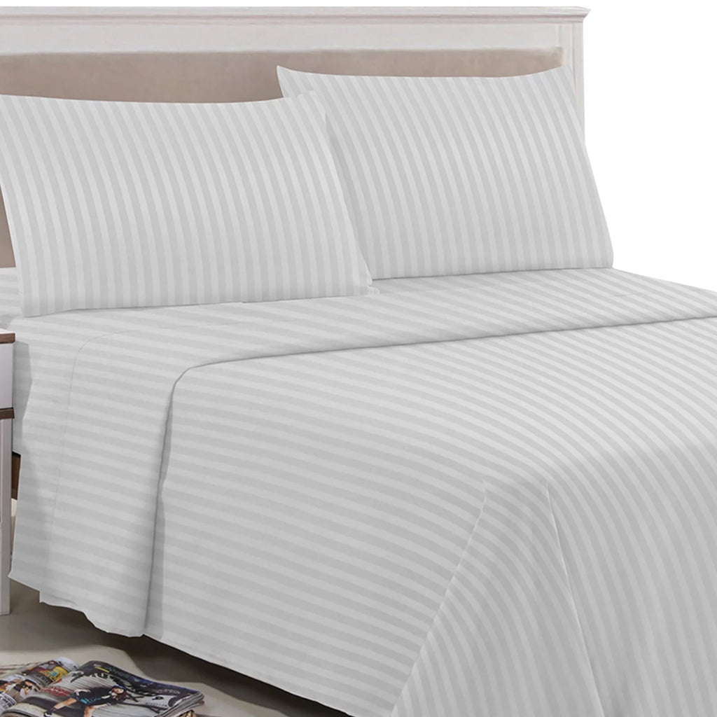 Grey King 4 Piece Microfiber Deep Pocket Bed Sheet Set E907