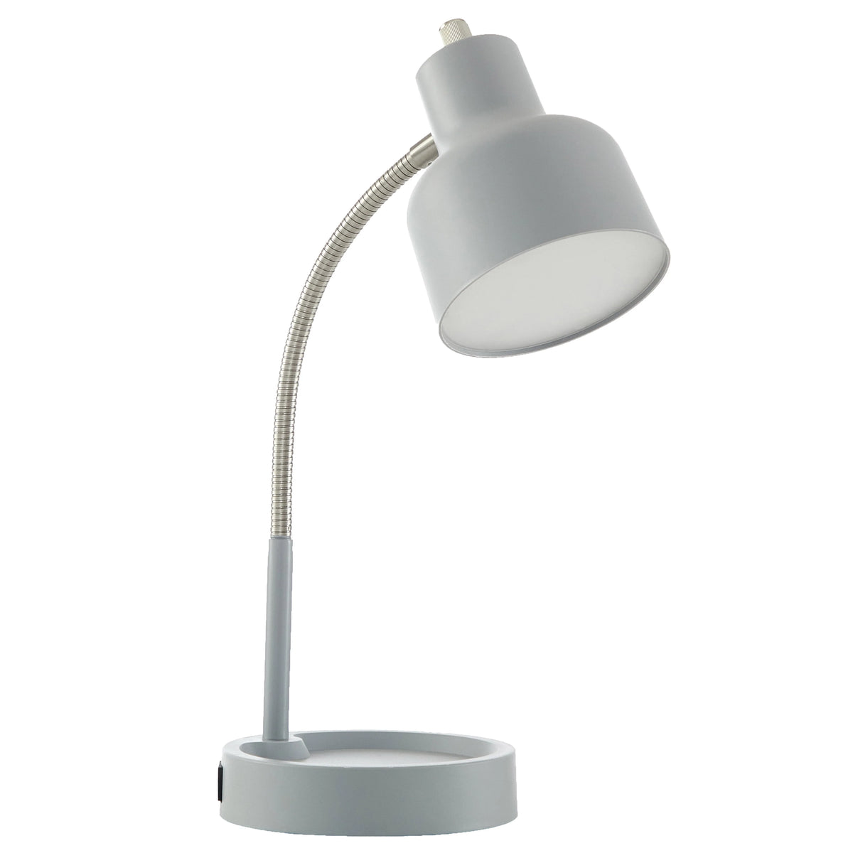 LED Desk Lamp with AC Outlet, Matte Black F818610
