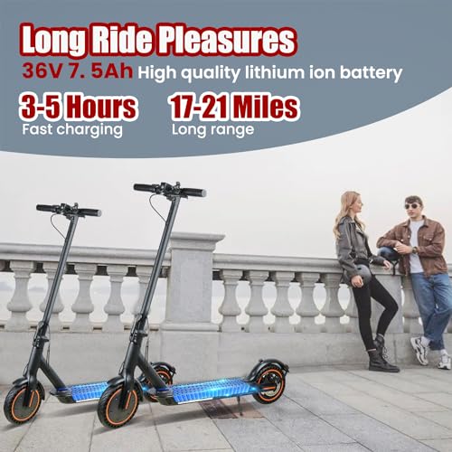 Electric Scooter with 8.5" Solid Tires, 500W Motor, 19MPH Max Speed O178640