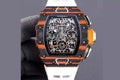 Black Orange Skeleton Dial Watch R776228