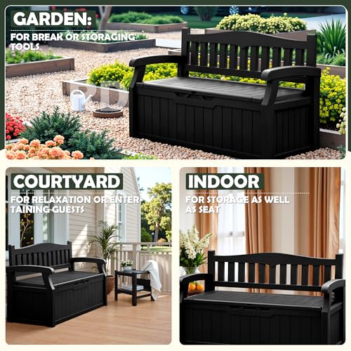 80 Gallon Black Storage Bench G594832
