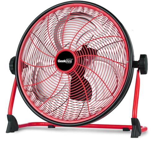 12" Portable Battery Operated Fan with Metal Blade V50467