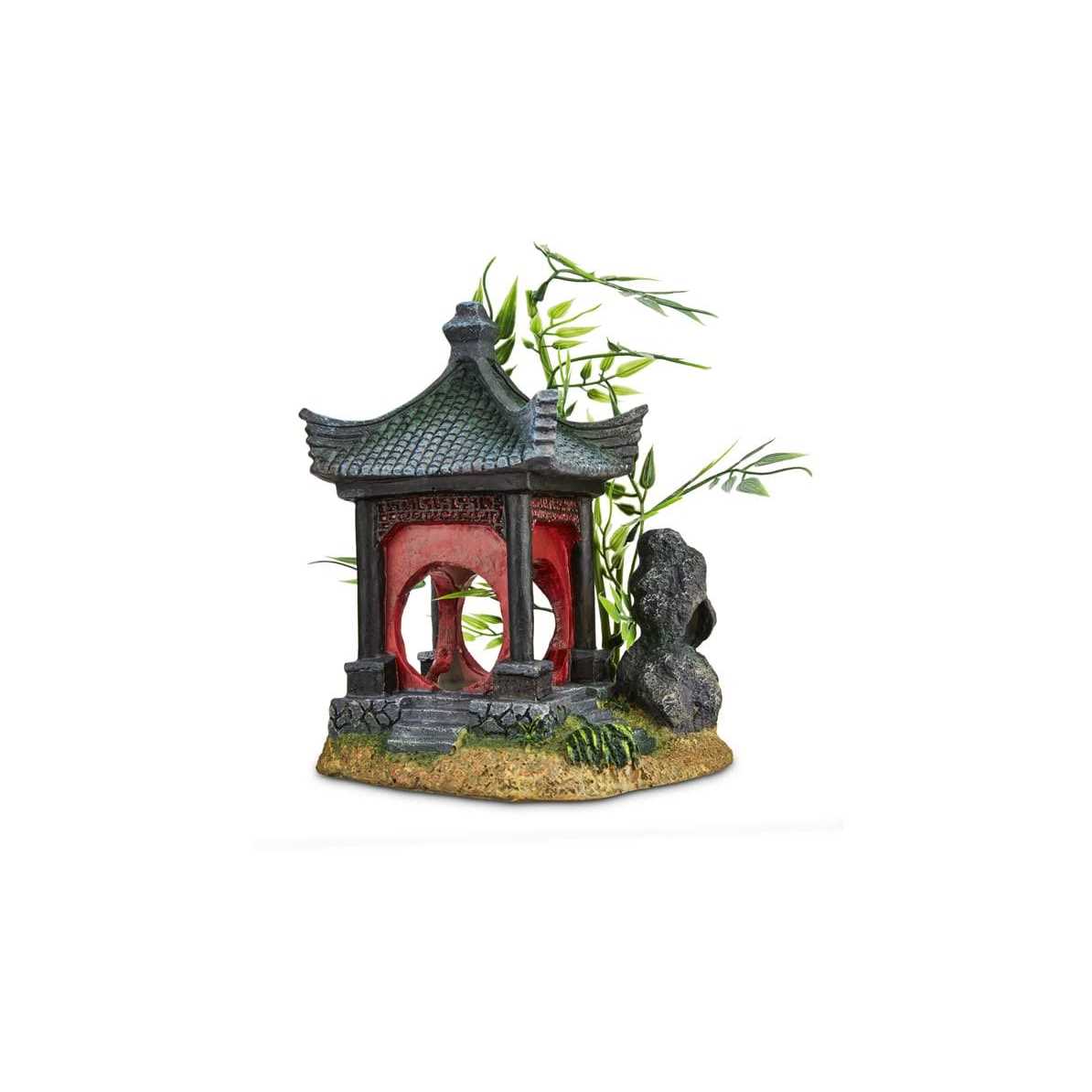 Asian Gazebo with Bamboo Ornament D388