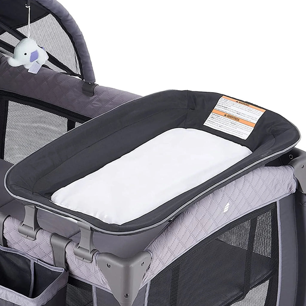 Portable Baby Play Yard with Wheels, Canopy, Changing Table N372