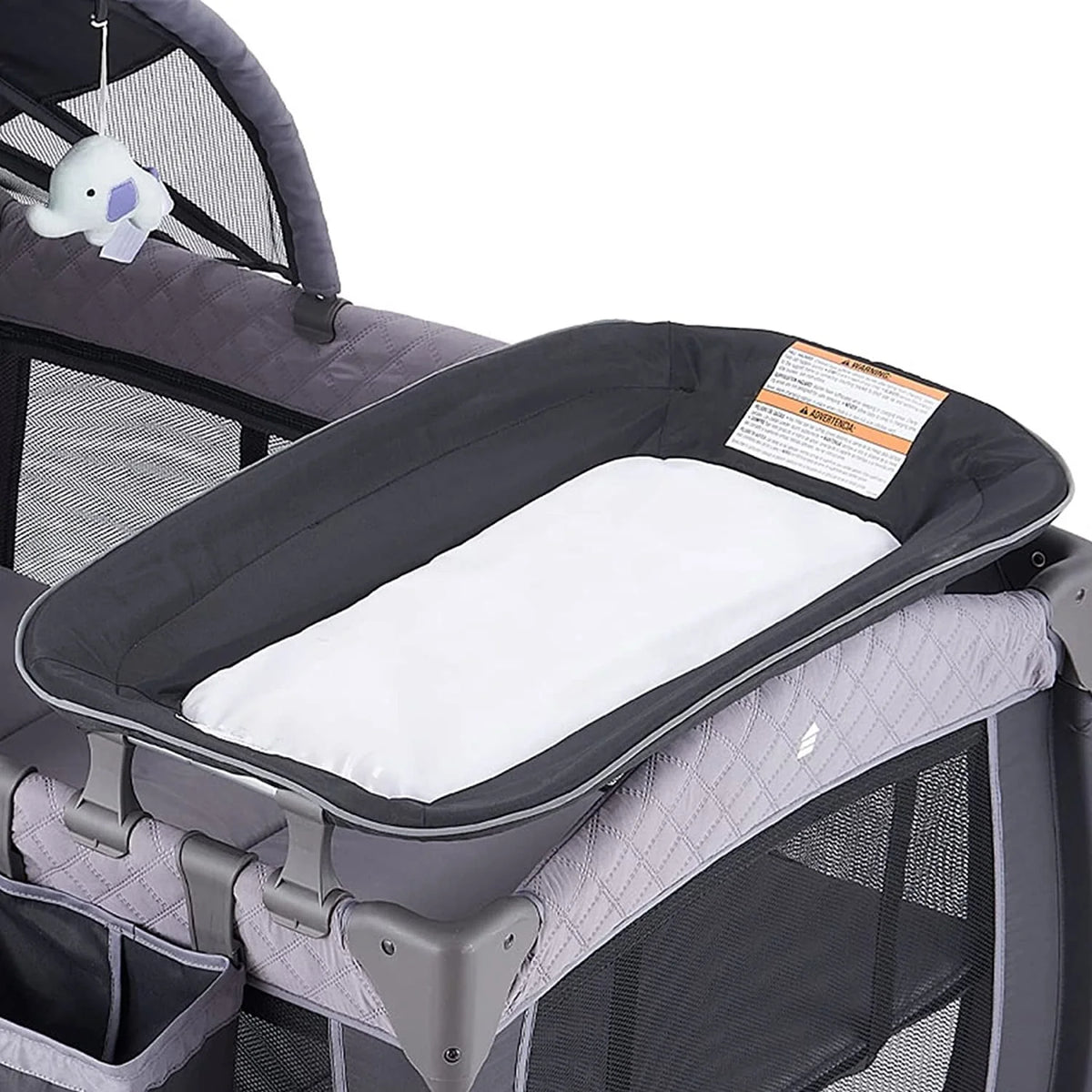 Portable Baby Play Yard with Wheels, Canopy, Changing Table N372
