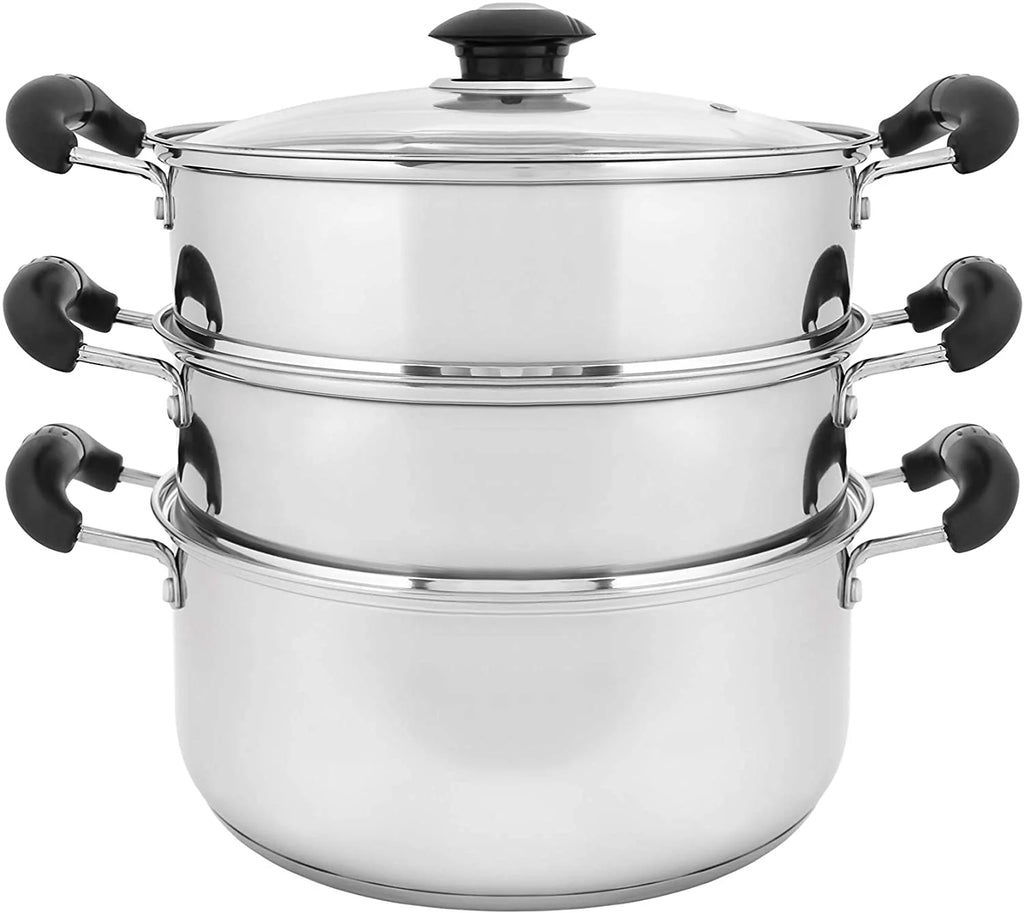 10" Stainless Steel 3 Tier Steamer Pot Z690118