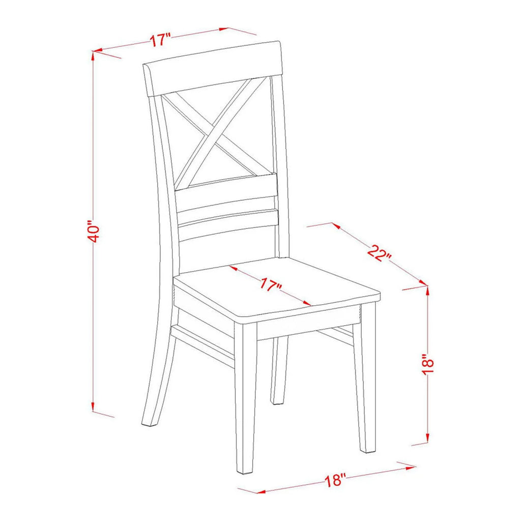 5 Piece Wood Table and Dining Chairs M449