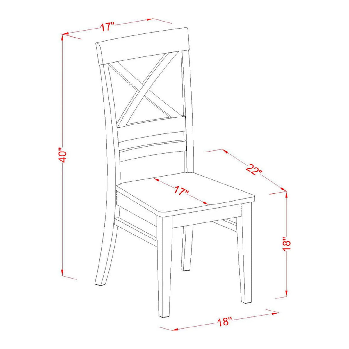 5 Piece Wood Table and Dining Chairs M449