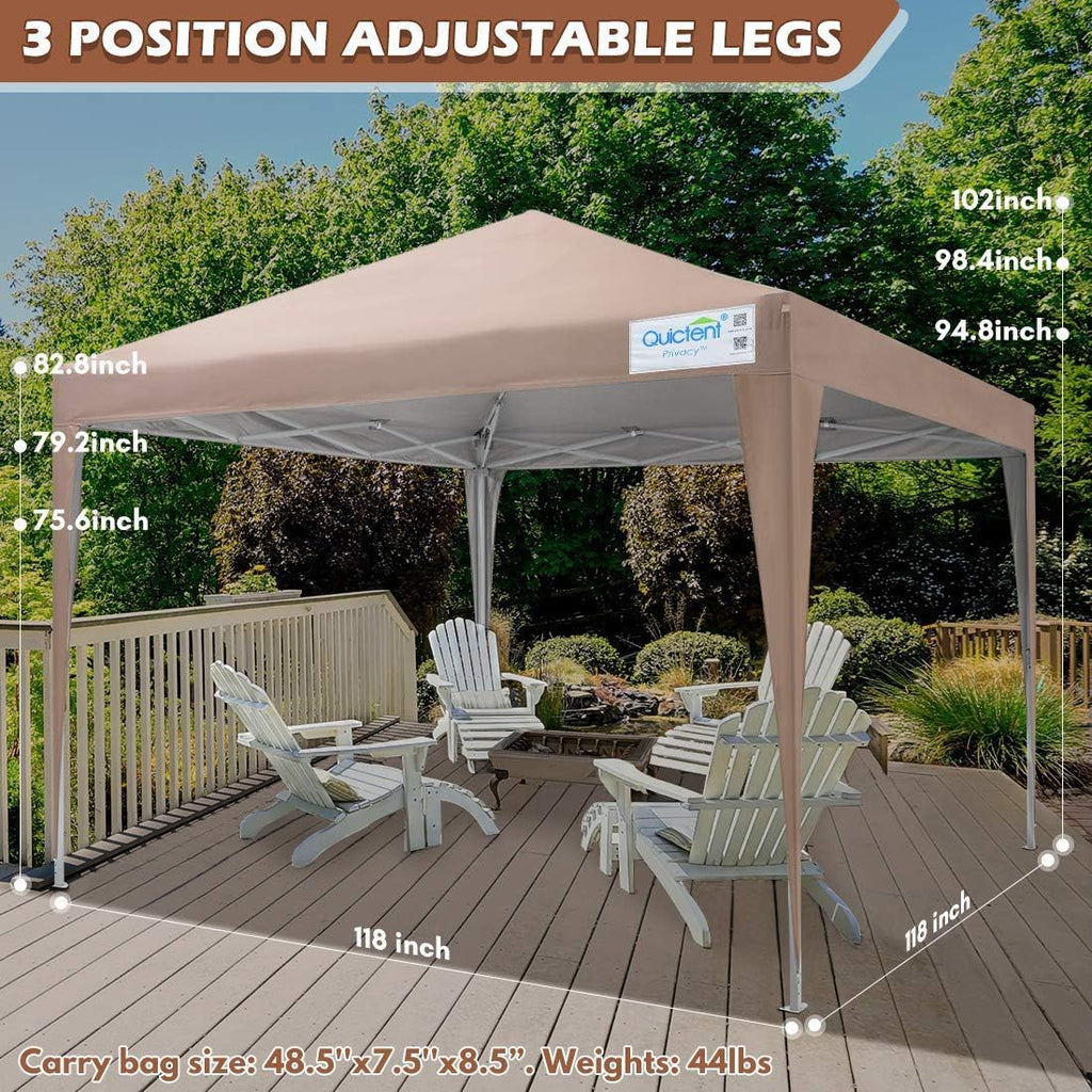 8x8 Pop up Canopy Tent with Sidewalls Waterproof O734