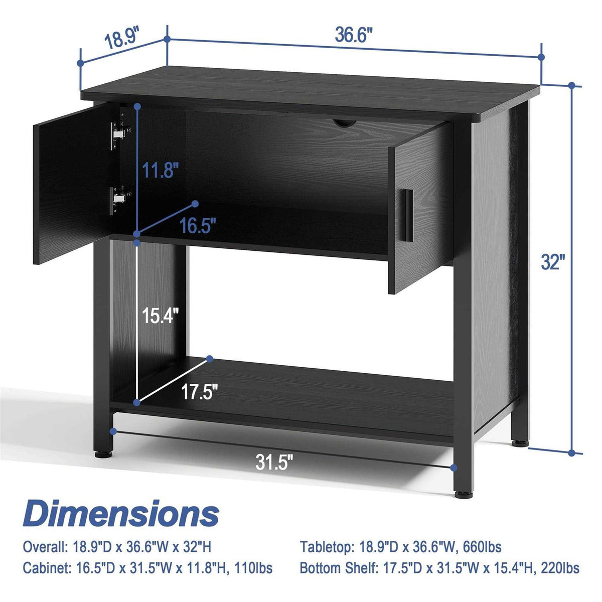 40-50 Gallon Aquarium Stand with Cabinet L2159