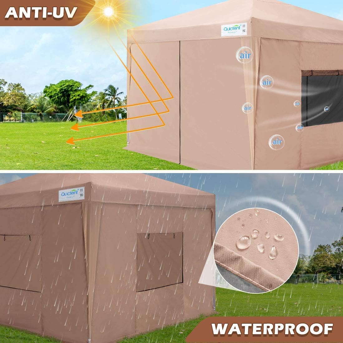 8x8 Pop up Canopy Tent with Sidewalls Waterproof O734