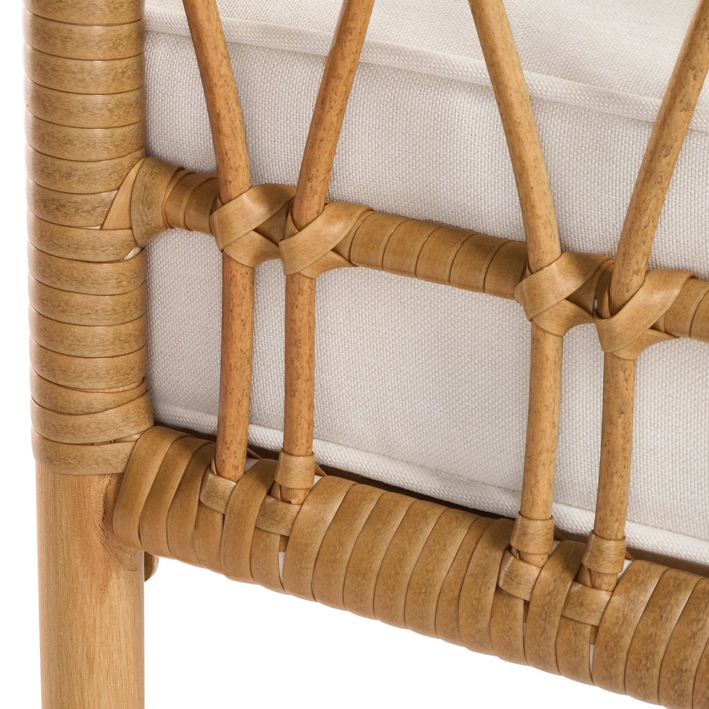 2 Piece Beige All-Weather Wicker Outdoor Canopy Chair and Ottoman Set C181