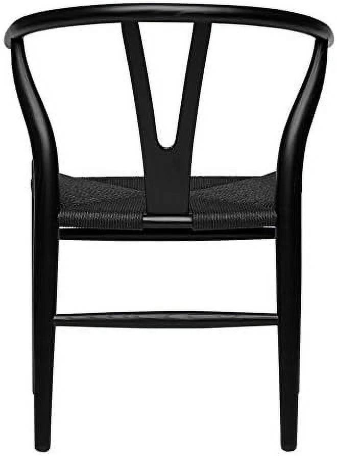Woven Cord Seat Walnut Chair with Arm W555