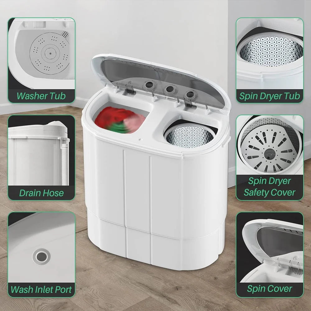 Portable 13.5Lbs Mini Washer and Dryer Combo U65395