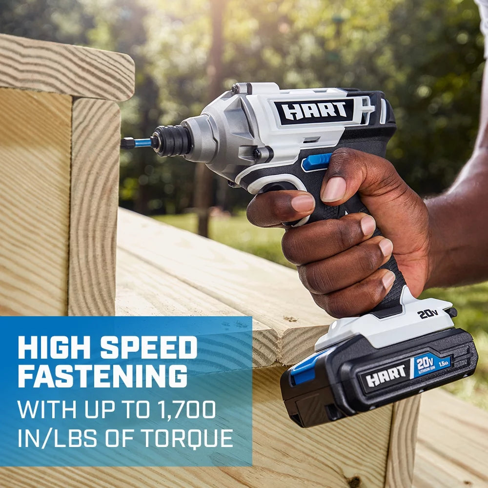 20-Volt Cordless 4-Tool Combo Kit & 200-Piece Drill & Driver Accessory Kit I362