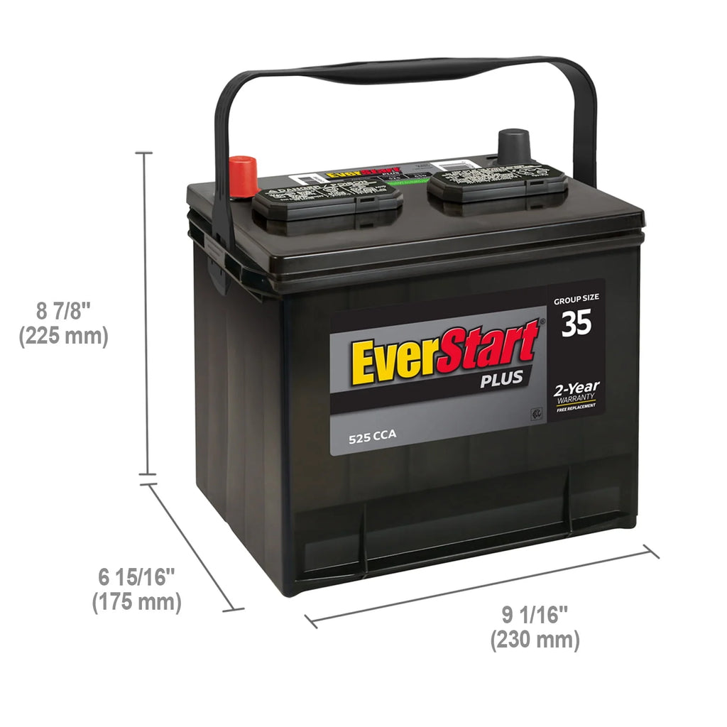 Lead Acid Automotive Battery Group Size 35 12 Volt 525 CCA M194239