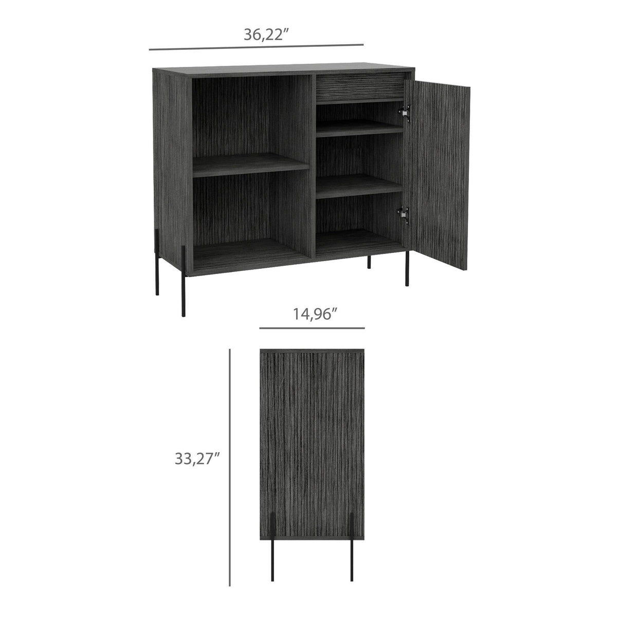Aged Oak Accent Cabinet D831