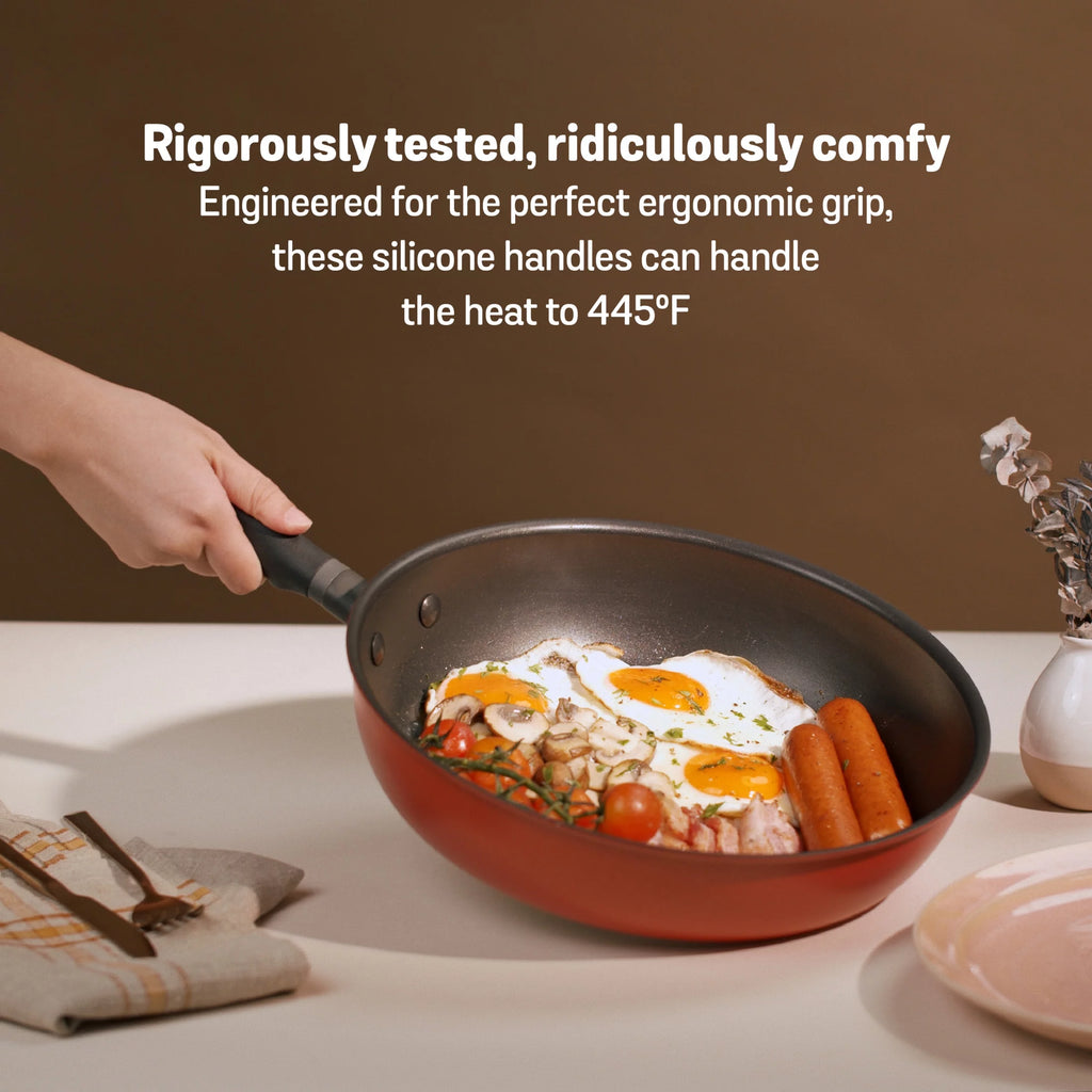 6 Piece Aluminum Nonstick Stainless Steel Cookware Set A770221