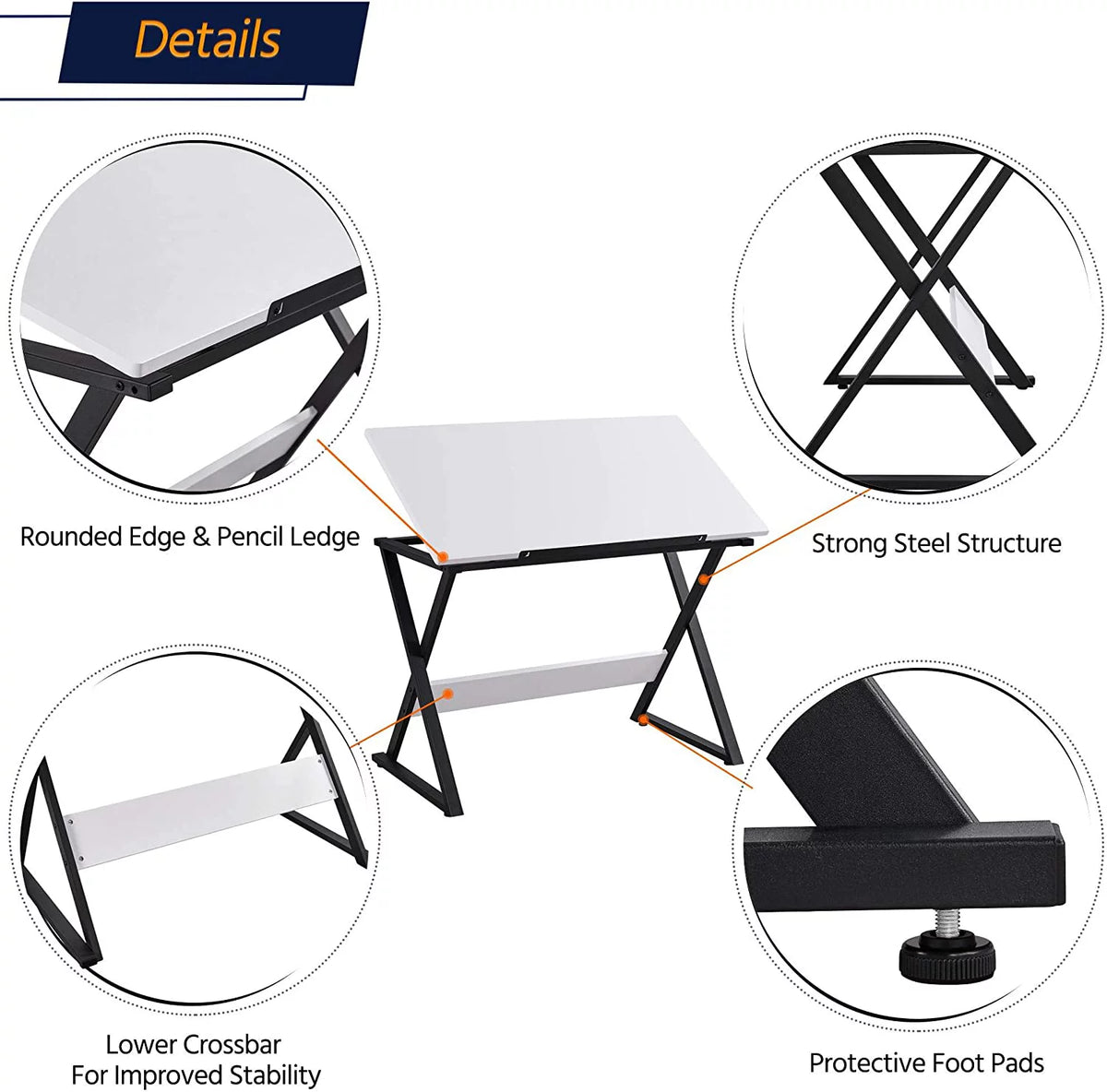 Drafting Table with Tilted Tabletop L96309