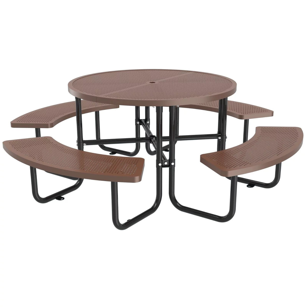 Brown Round Portable Picnic Table M2327