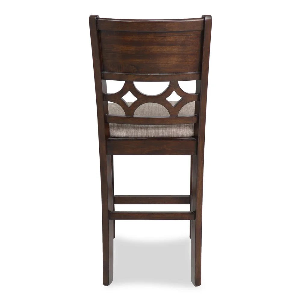 5-Piece Transitional Wood Counter Set in Cherry F439