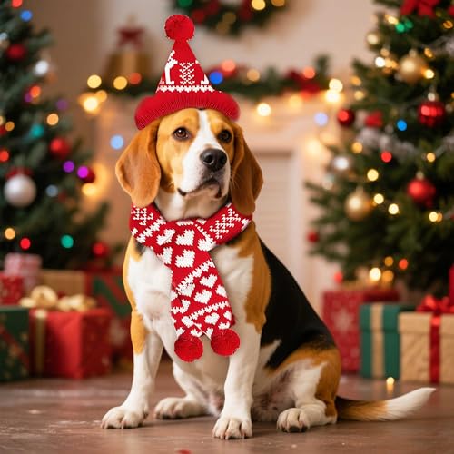 Christmas Antler Pet Red Scarf S159184