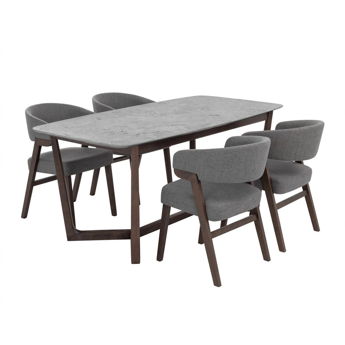 70.5" Wood & Faux Marble Dining Table U91508