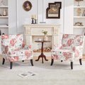 Set of 2 Upholstered Accent Chair with Wooden Legs H356