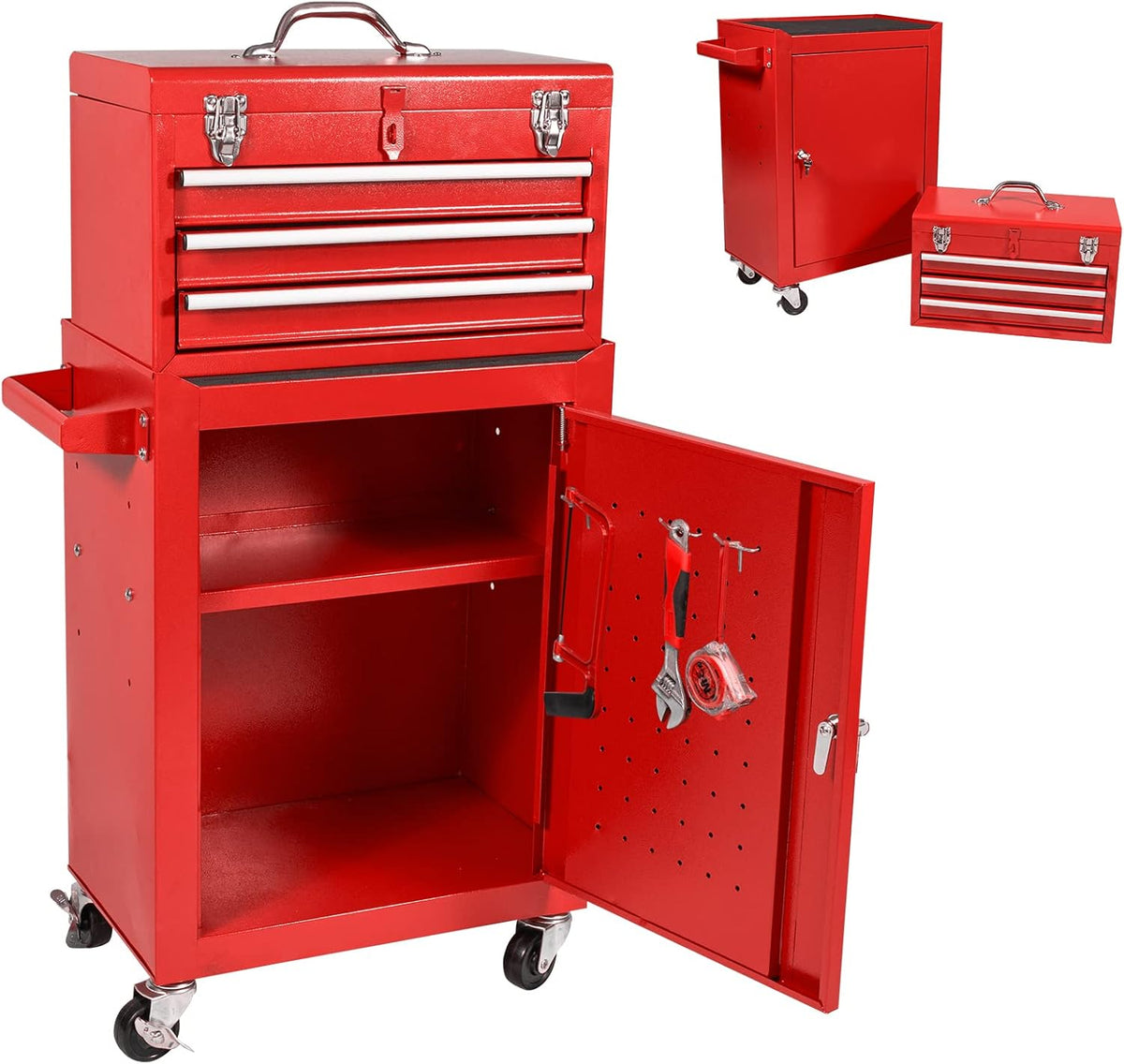 3 Drawer Rolling Metal Tool Chest L762