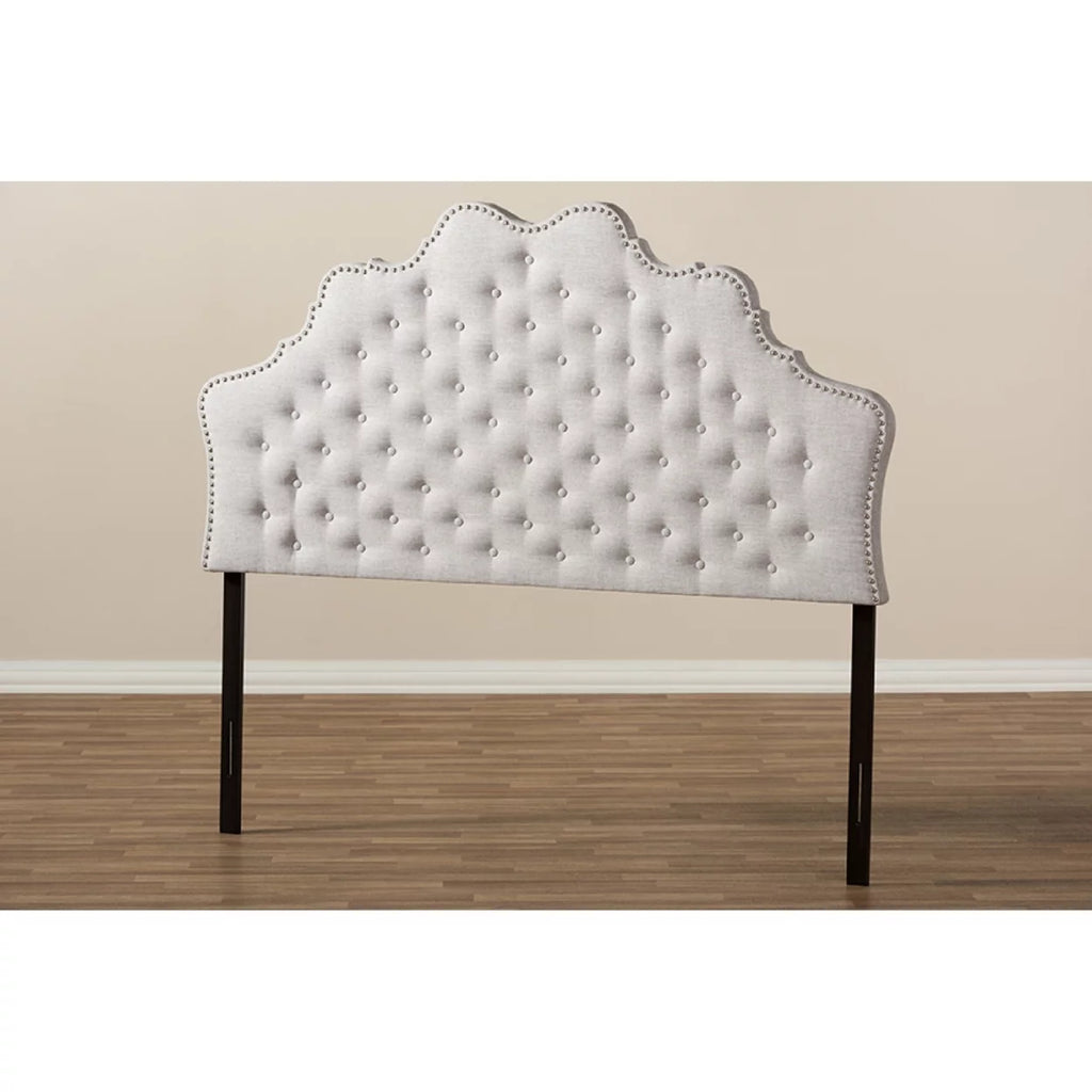 Greyish Beige Fabric Full Size Headboard S5736
