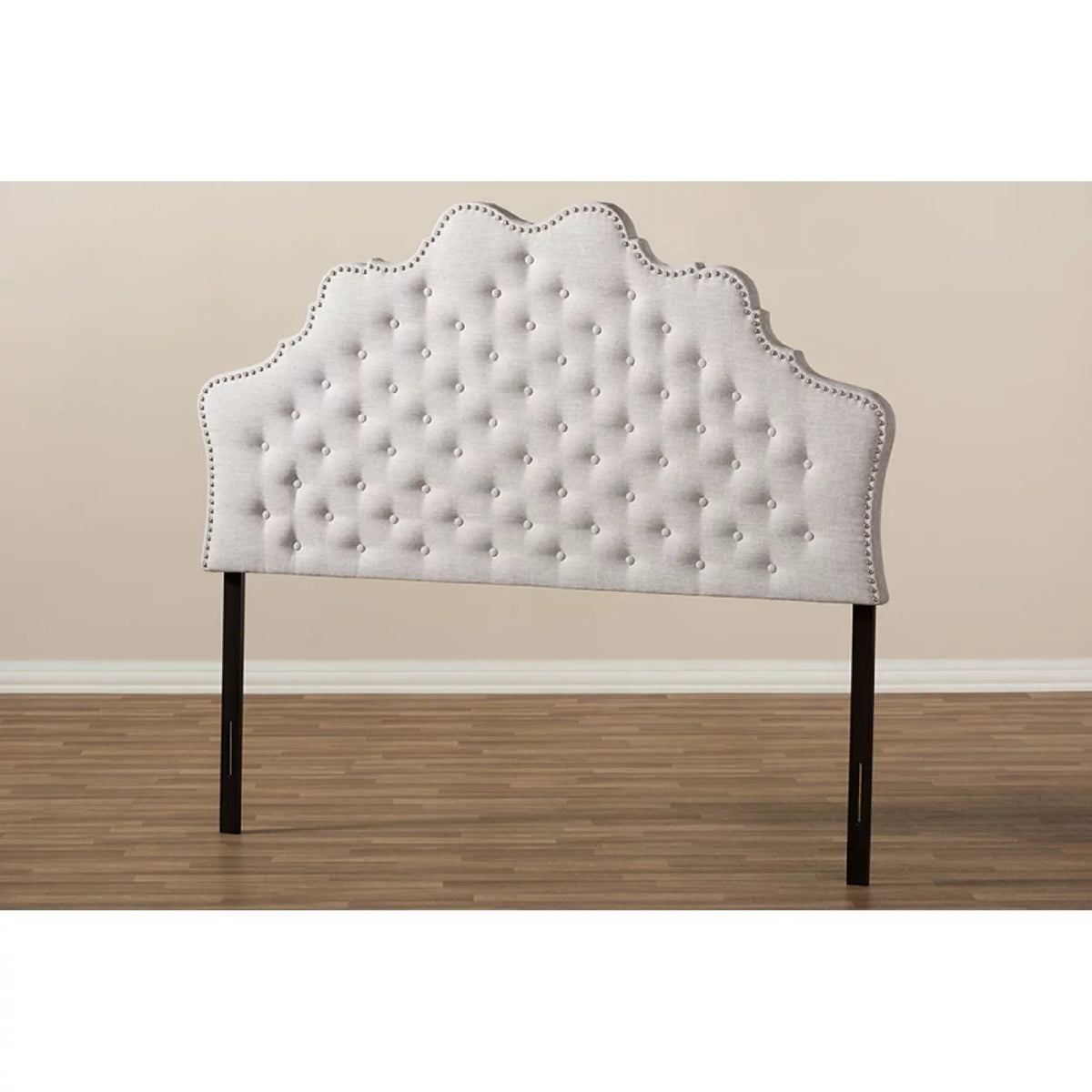 Greyish Beige Fabric Full Size Headboard S5736