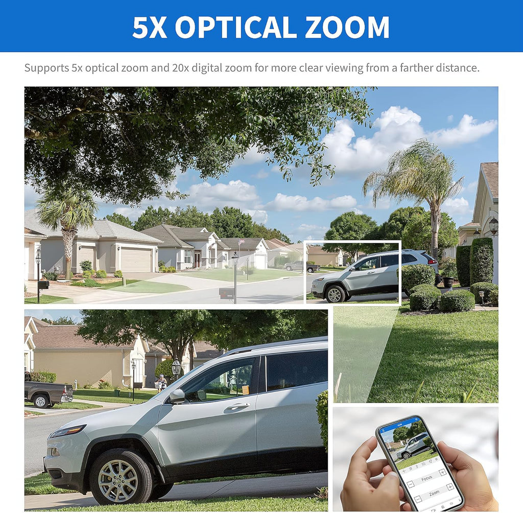 4K 8MP PoE Security Camera System with 5X Optical Zoom P737991