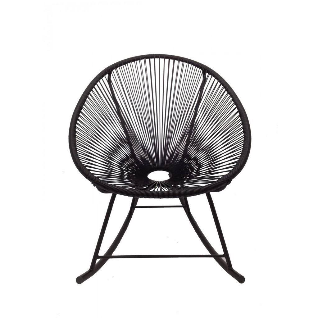 Black Vinyl Indoor/Outdoor Rocking Chair X854