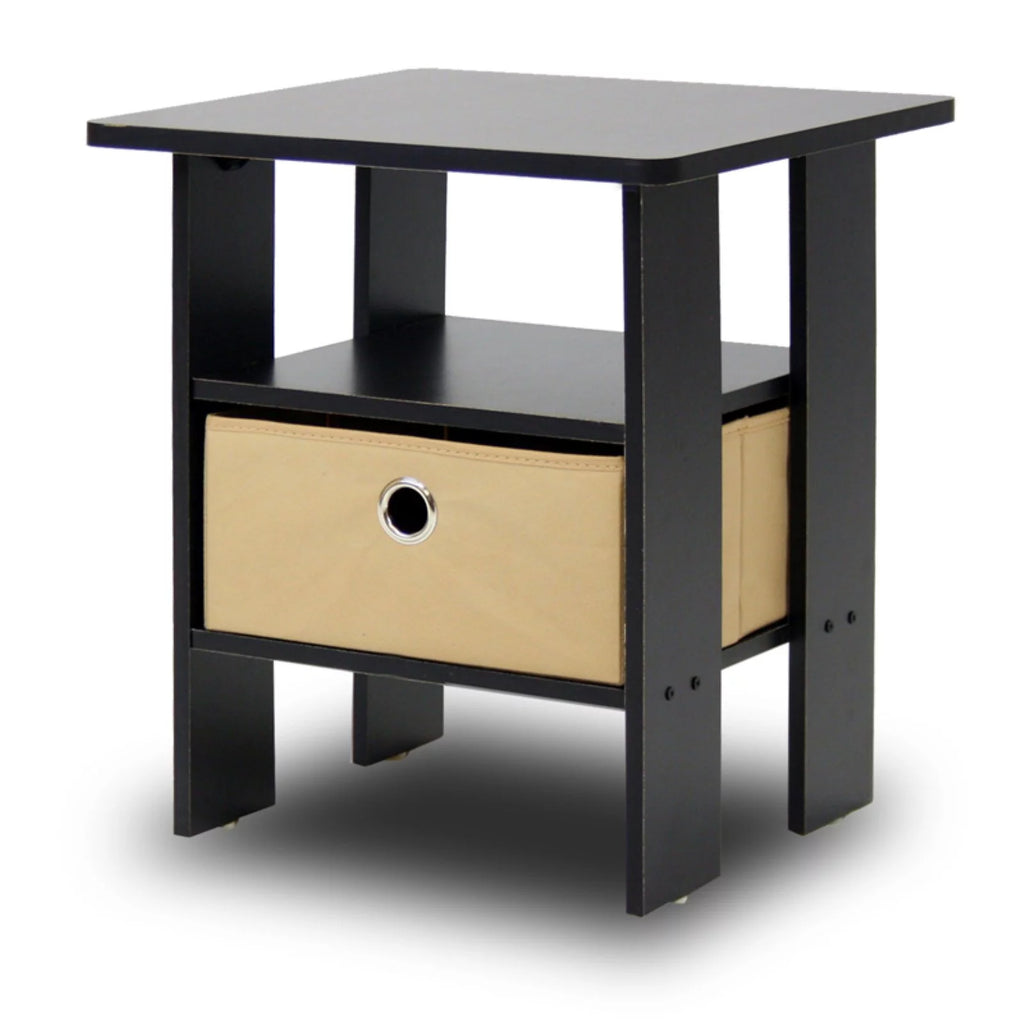 Engineered Wood End Table with Bin Drawer U70161