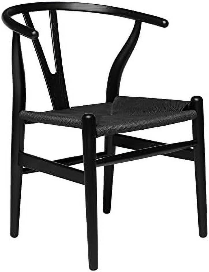 Woven Cord Seat Walnut Chair with Arm W555
