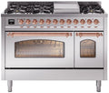 48 Dual Fuel Propane Gas Range in Stainless Steel with Copper Trim K35063