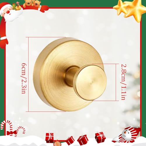 Suction Cup Hooks, 2 Gold H436653