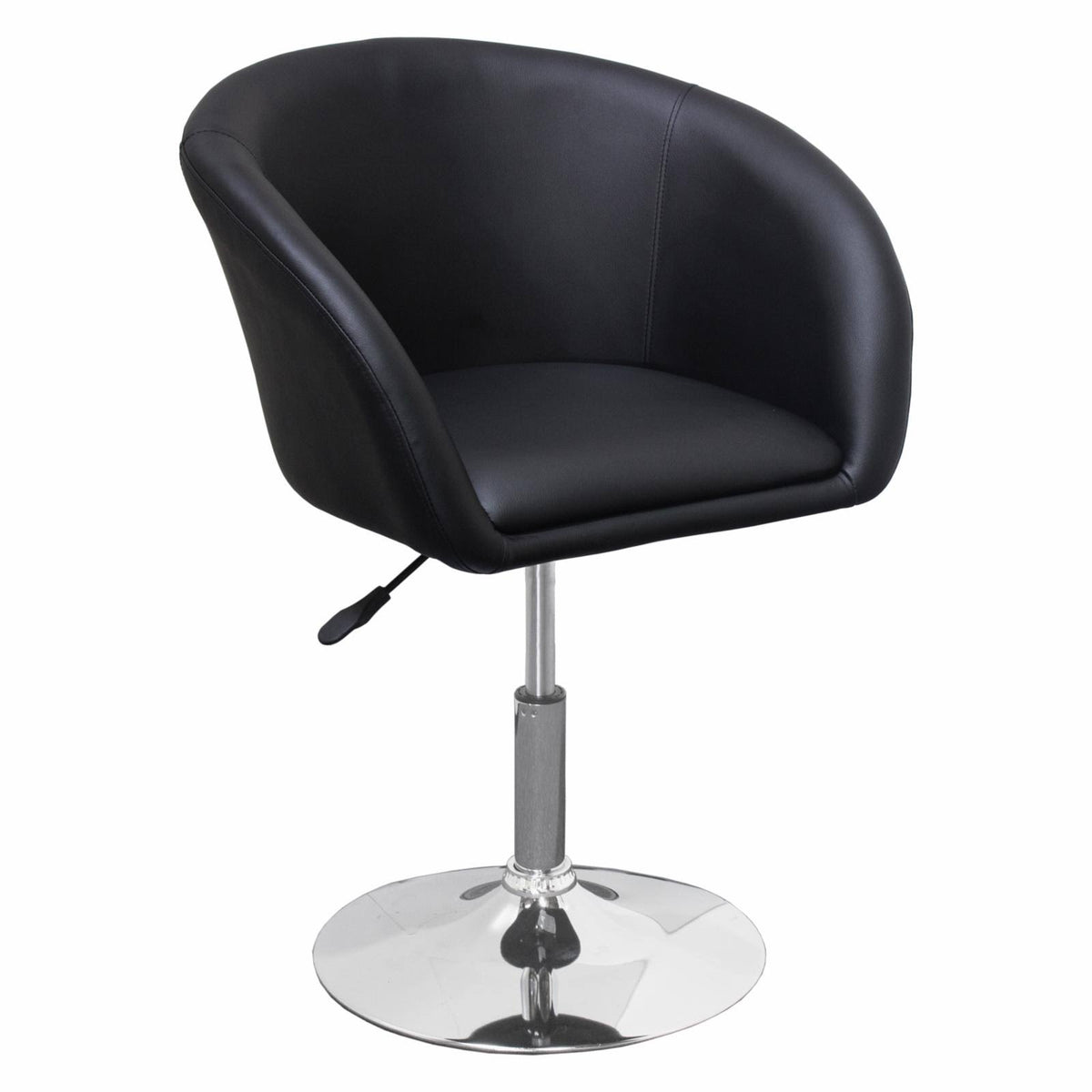 Black Adjustable Swivel Barrel Chair Z618624