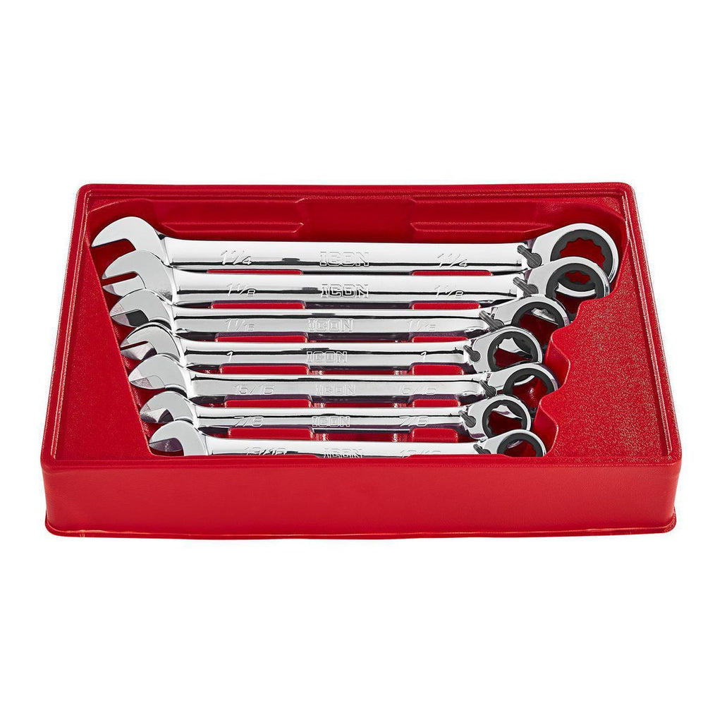 7-Piece Reversible Ratcheting Combination Wrench Set E11527