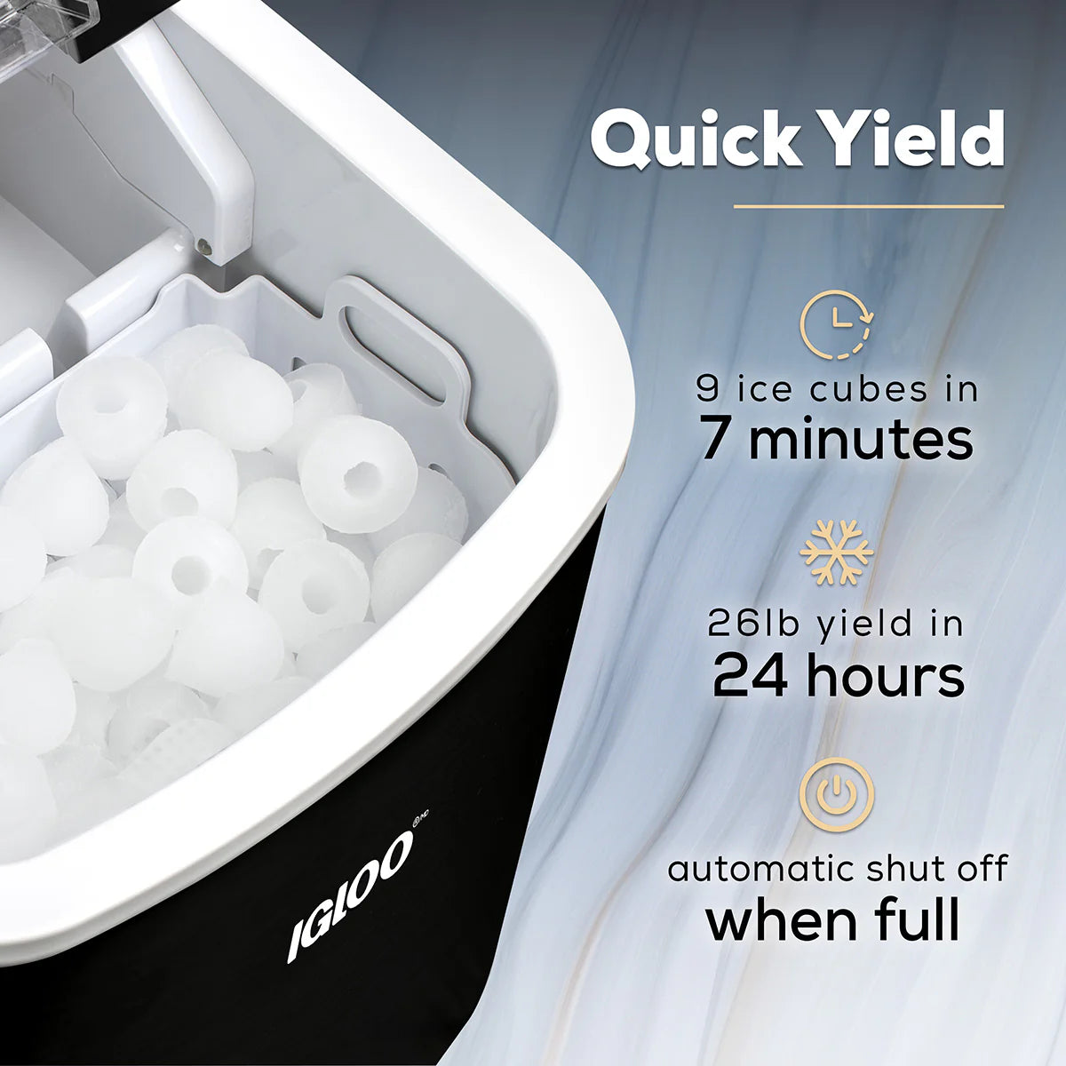 Black Portable Countertop Ice Maker W22929
