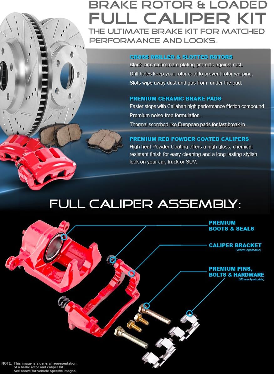 330 mm 6 Lug Brake Disc Rotors + Ceramic Brake Pads + Clips B213